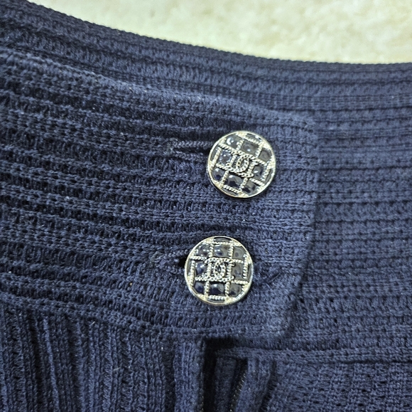 CHANEL Navy Flowy Short/Skirt - Picture 5 of 10